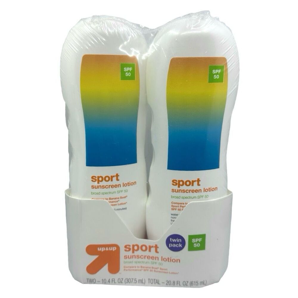 UP&UP Sport Sunscreen Lotion - SPF 50 - Twin Pack - 10.4 fl oz / 307.5 ml x 2